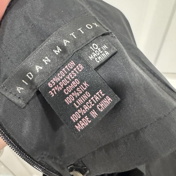 Women’s Aidan Mattox Women’s Black Strapless‎ Cocktail Dress with Bow Detail 10 - Picture 7 of 12